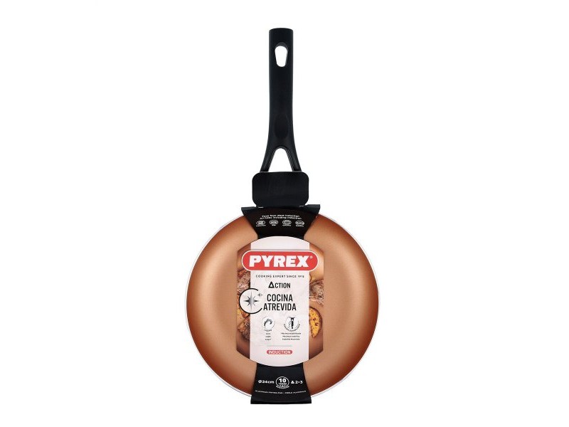 Тиган Pyrex Action Щампован алуминий Мед 24 cm