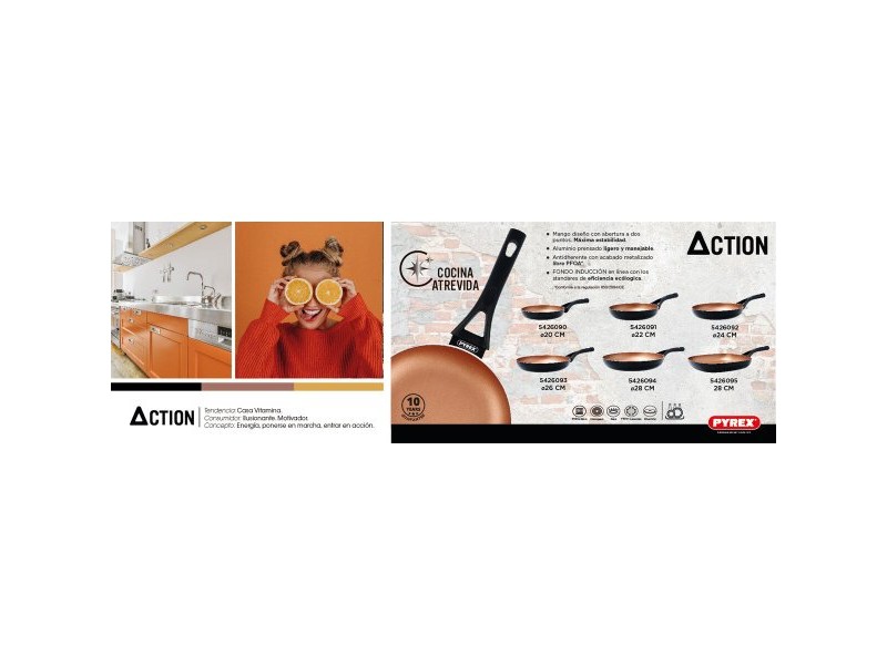 Гладък Тиган за Печене Pyrex Action Квадратек Метал Ø 28 cm