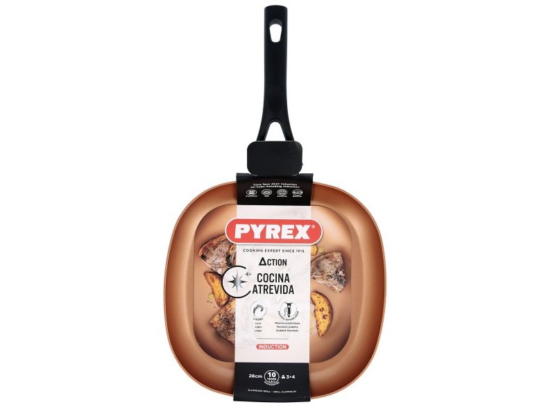 Гладък Тиган за Печене Pyrex Action Квадратек Метал Ø 28 cm