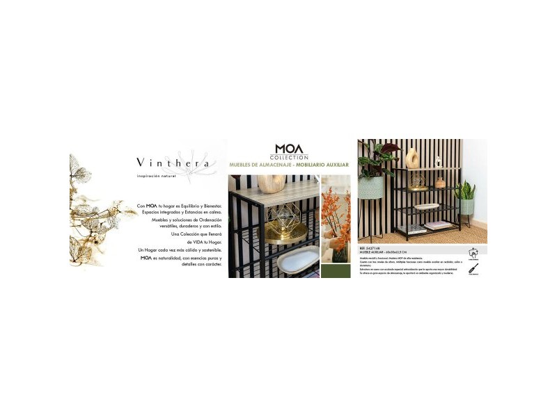 Лавица Vinthera Moa Метал Дървен MDF 60 x 30 x 63,5 cm (3 броя)
