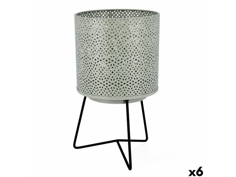 Саксия с поставка Vinthera Moa Зелен Метал 17 x 17 x 29,5 cm (6 броя)