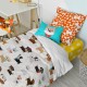 Комплект покривка за завивка HappyFriday Mr Fox Dogs Многоцветен 80 легло 2 Части