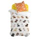 Комплект покривка за завивка HappyFriday Mr Fox Dogs Многоцветен 80 легло 2 Части