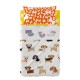 Комплект Чаршафи HappyFriday Mr Fox Dogs Многоцветен Бебешко Креватче 2 Части