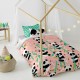Комплект покривка за завивка HappyFriday Moshi Moshi Panda Garden Розов 80 легло 2 Части