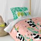 Комплект покривка за завивка HappyFriday Moshi Moshi Panda Garden Розов 80 легло 2 Части