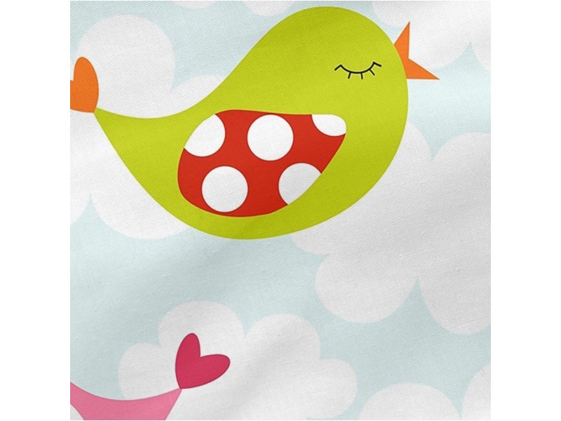 Протектор за ясла HappyFriday Mr Fox Little birds Многоцветен 210 x 40 cm