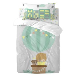 Комплект покривка за завивка HappyFriday Happynois Air Balloon Многоцветен Бебешко Креватче 2 Части