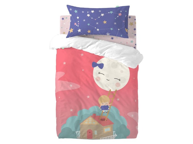 Комплект покривка за завивка HappyFriday Happynois Moon Dream Многоцветен Бебешко Креватче 2 Части