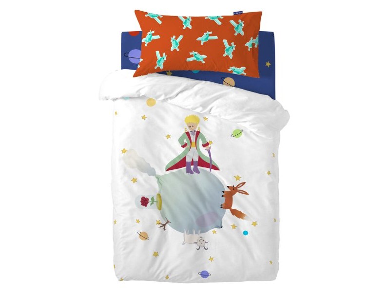 Комплект покривка за завивка HappyFriday Le Petit Prince Многоцветен Бебешко Креватче 2 Части Комплект покривка за завивка HappyFriday Le Petit Prince Многоцветен Бебешко Креватче 2 Части