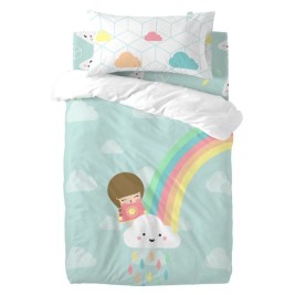 Комплект покривка за завивка HappyFriday Happynois Rainbow Многоцветен Бебешко Креватче 2 Части