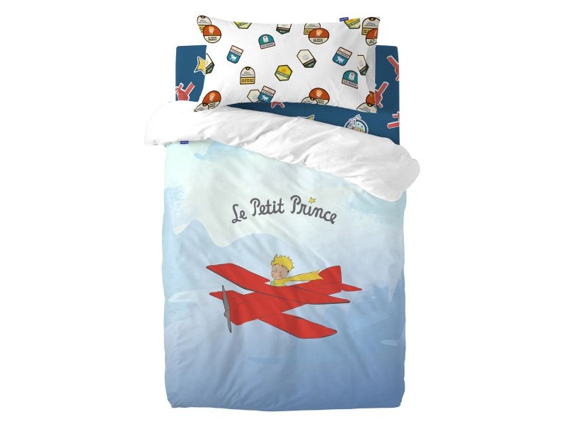 Комплект покривка за завивка HappyFriday Le Petit Prince Son Avion Многоцветен Бебешко Креватче 2 Части