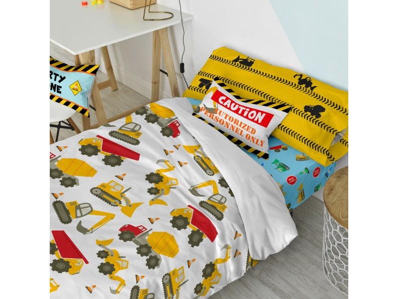 Комплект покривка за завивка HappyFriday Mr Fox Machinery  Многоцветен 80/90 легло 2 Части
