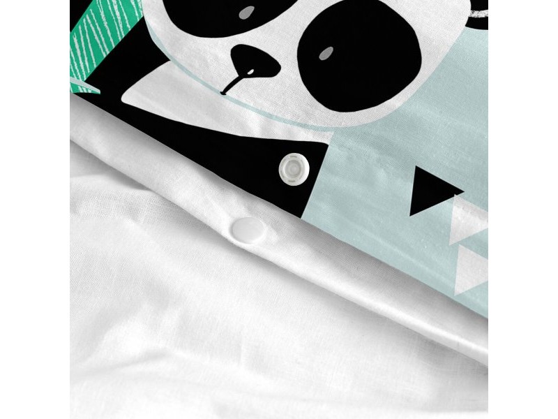 Комплект покривка за завивка HappyFriday Moshi Moshi Panda Garden Blue Син Бебешко Креватче 2 Части