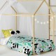 Комплект покривка за завивка HappyFriday Moshi Moshi Panda Garden Blue Син 80 легло 2 Части Комплект покривка за завивка HappyFriday Moshi Moshi Panda Garden Blue Син 80 легло 2 Части