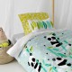 Комплект покривка за завивка HappyFriday Moshi Moshi Panda Garden Blue Син 80 легло 2 Части Комплект покривка за завивка HappyFriday Moshi Moshi Panda Garden Blue Син 80 легло 2 Части