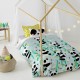Комплект покривка за завивка HappyFriday Moshi Moshi Panda Garden Blue Син 80 легло 2 Части Комплект покривка за завивка HappyFriday Moshi Moshi Panda Garden Blue Син 80 легло 2 Части