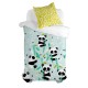 Комплект покривка за завивка HappyFriday Moshi Moshi Panda Garden Blue Син 80 легло 2 Части Комплект покривка за завивка HappyFriday Moshi Moshi Panda Garden Blue Син 80 легло 2 Части