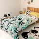 Комплект покривка за завивка HappyFriday Moshi Moshi Panda Garden Blue Син 105 легло 2 Части