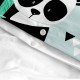 Комплект покривка за завивка HappyFriday Moshi Moshi Panda Garden Blue Син 105 легло 2 Части