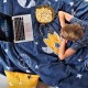 Комплект покривка за завивка HappyFriday Mr Fox Starspace Многоцветен 105 легло 2 Части Комплект покривка за завивка HappyFriday Mr Fox Starspace Многоцветен 105 легло 2 Части