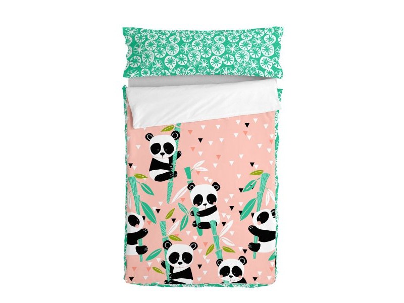 Северен Чувал с Подплънки HappyFriday Moshi Moshi Panda Garden Розов 105 x 200 cm