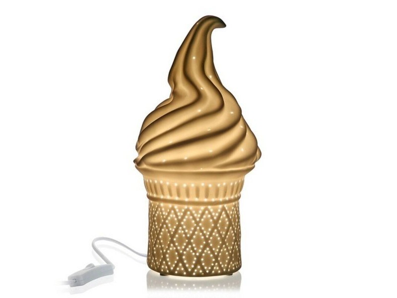 Настолна лампа Versa Ice Cream 25W Порцелан (13,7 x 27 x 13,7 cm)
