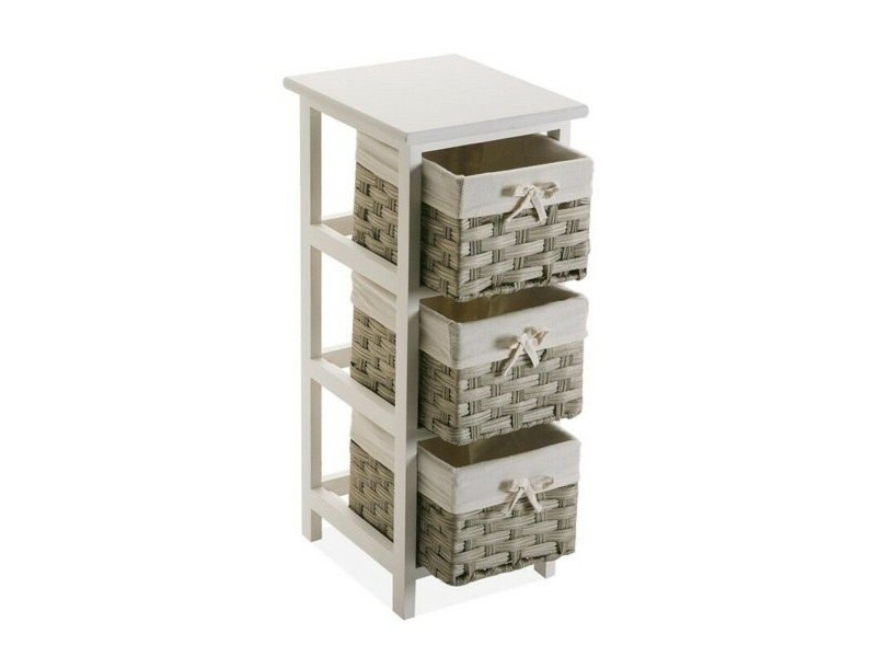 Многофункционално чекмедже Versa Pompei 29 x 62 x 25 cm Бял