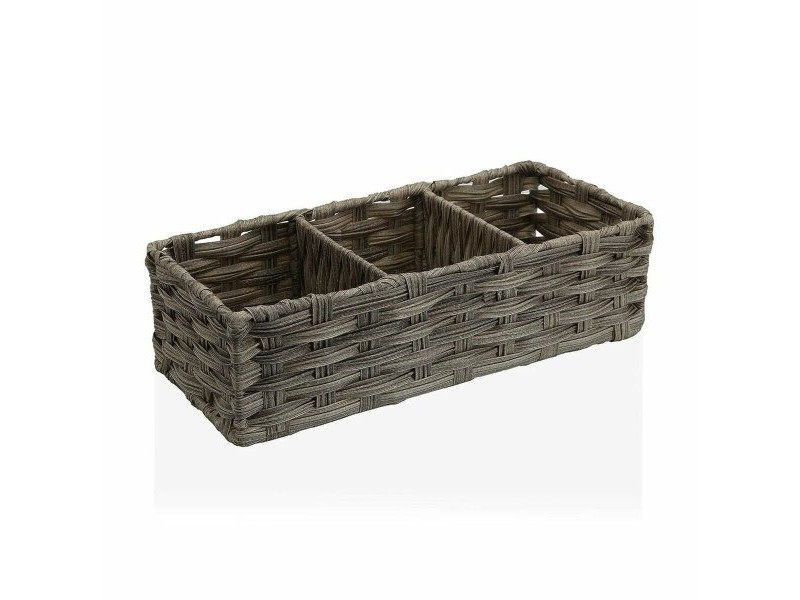 Многофункционална Кошница Versa 15,2 x 10,2 x 35,6 cm 3 Отделения Сив