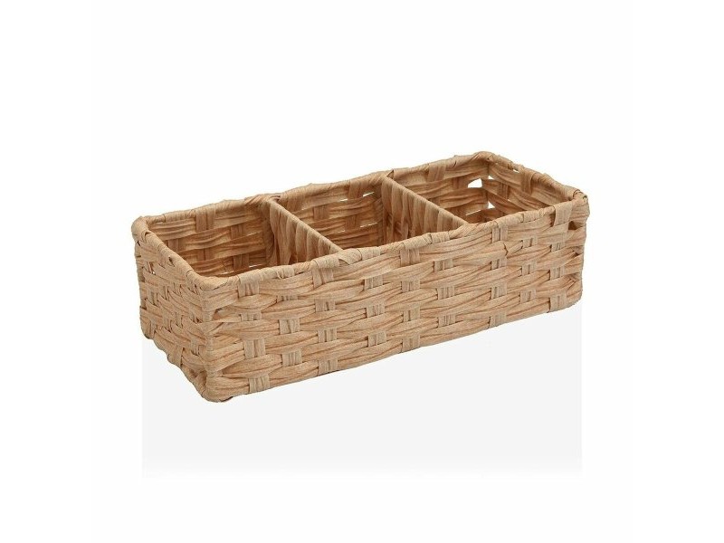 Многофункционална Кошница Versa 15,2 x 10,2 x 35,6 cm 3 Отделения Светло кафяв