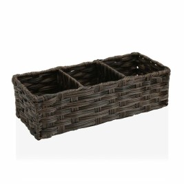 Многофункционална Кошница Versa 15,2 x 10,2 x 35,6 cm 3 Отделения Кафяв
