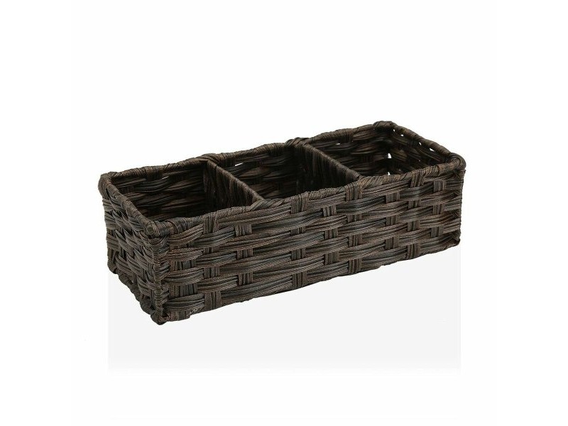 Многофункционална Кошница Versa 15,2 x 10,2 x 35,6 cm 3 Отделения Кафяв