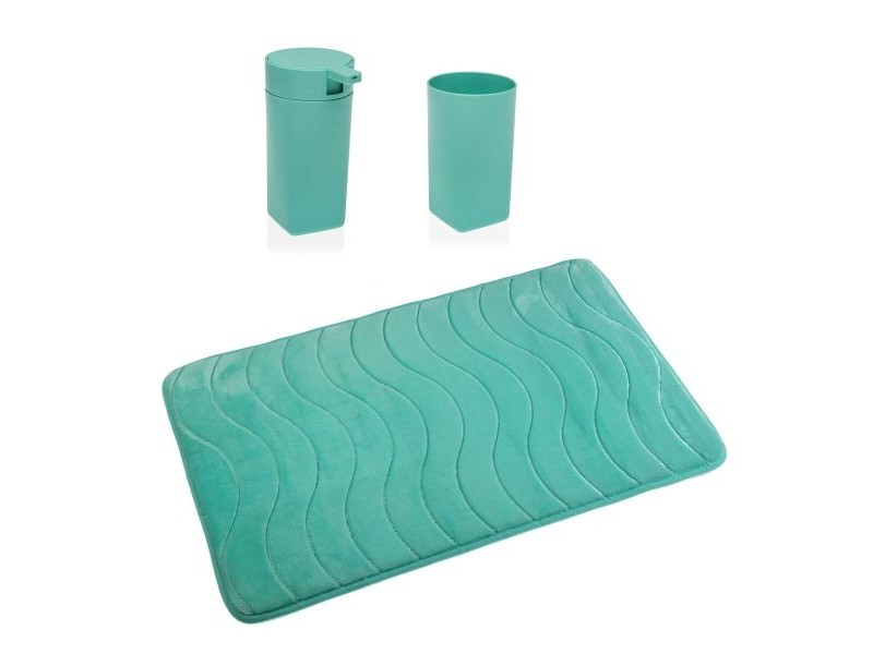Комплект за Баня Versa Син полипропилен 45 x 2 x 75 cm Модерен