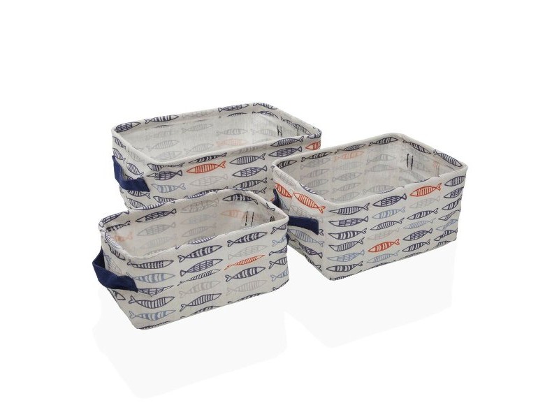 Игра на Кошници Versa 28 x 18 x 14 cm Риби Квадратен