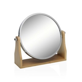 Увеличително Огледало Versa x 7 Огледало Желязо Бамбук 5,8 x 21 x 19,5 cm