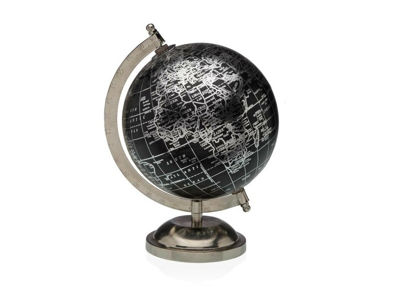 Глобус Versa Сребрист Метал 15 x 24 x 17 cm