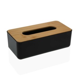 Кутия за кърпички Versa Бамбук полипропилен 13,1 x 8,6 x 26,1 cm Черен