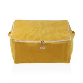 Кутия за Съхранение Versa Corduroy 40 x 25 x 50 cm Жълт