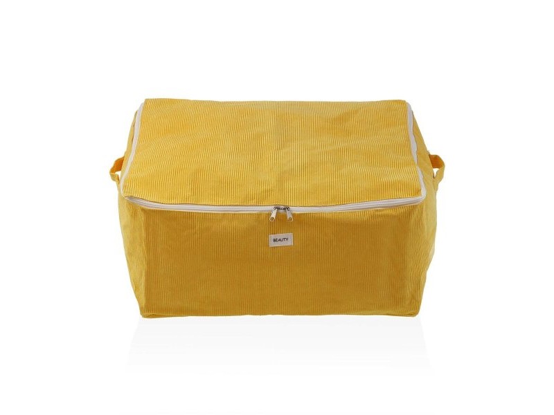 Кутия за Съхранение Versa Corduroy 40 x 25 x 50 cm Жълт