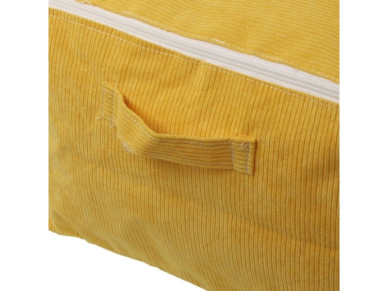 Кутия за Съхранение Versa Corduroy 40 x 25 x 50 cm Жълт