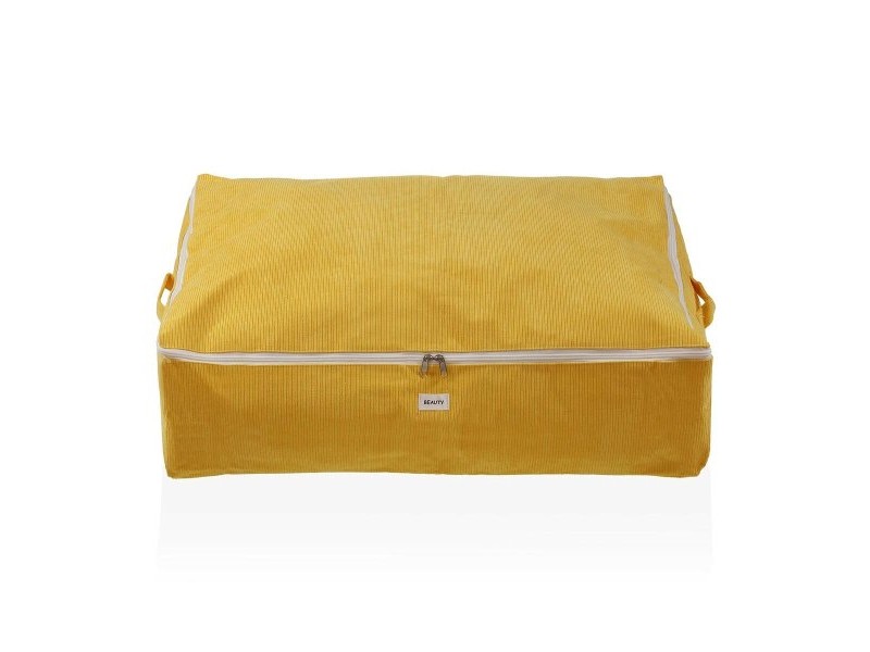 Кутия за Съхранение Versa Corduroy 50 x 20 x 70 cm Жълт