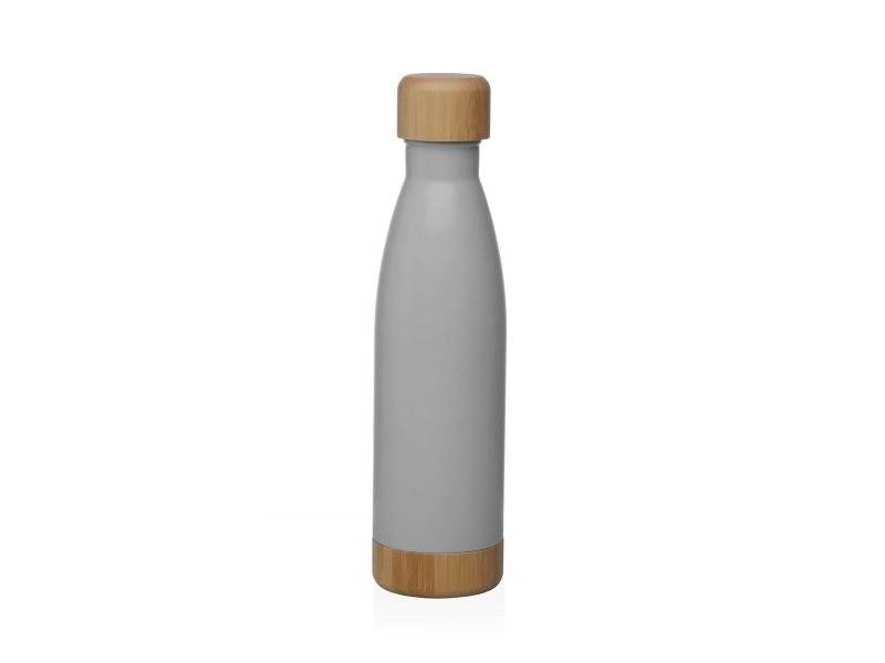 Бутилка за вода Versa Сив Стомана 500 ml 7 x 27 x 7 cm