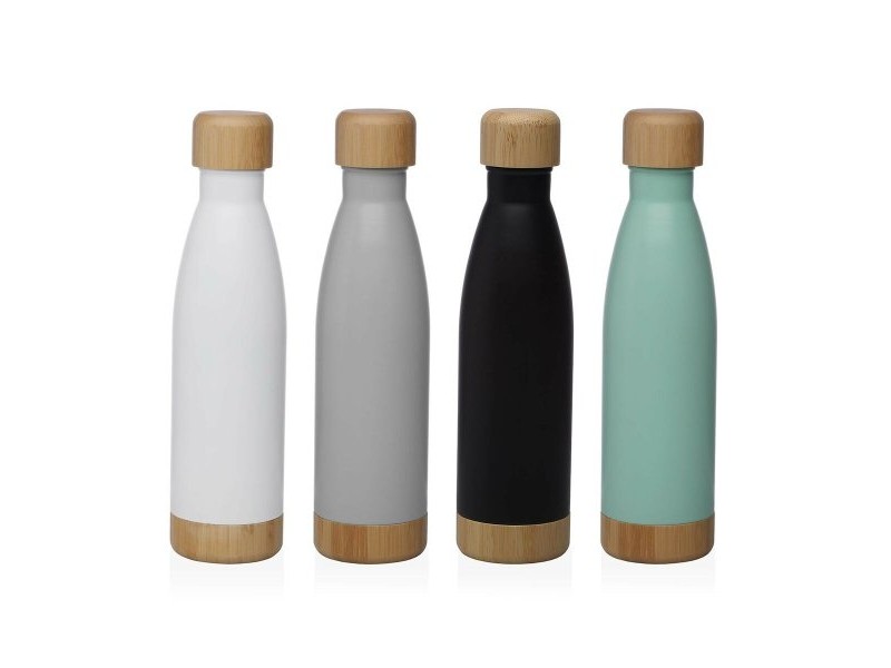 Бутилка за вода Versa Сив Стомана 500 ml 7 x 27 x 7 cm