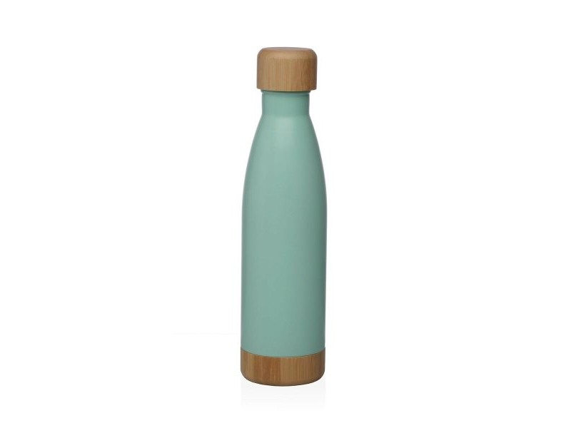 Бутилка за вода Versa Зелен Стомана 500 ml 7 x 27 x 7 cm