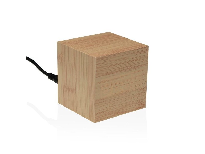 Часовник с аларма Versa Дървен MDF Максималист 6,4 x 6,3 x 6,4 cm