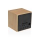 Часовник с аларма Versa Дървен MDF Максималист 6,4 x 6,3 x 6,4 cm