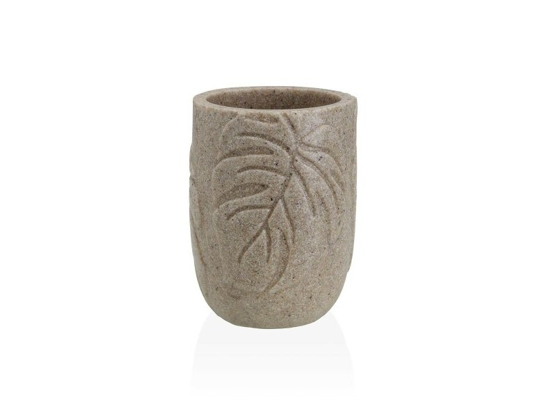 Поставка за четка за зъби Versa Palm Сметана Смола 7 x 9 x 7 cm