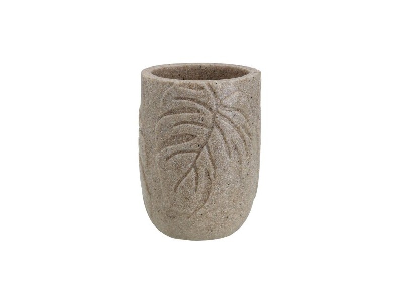 Поставка за четка за зъби Versa Palm Сметана Смола 7 x 9 x 7 cm