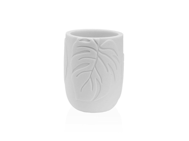 Поставка за четка за зъби Versa Palm Бял Смола 7 x 9 x 7 cm Поставка за четка за зъби Versa Palm Бял Смола 7 x 9 x 7 cm