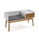 Табуретка Versa Бамбук Текстил Дървен MDF 40 x 55 x 100 cm